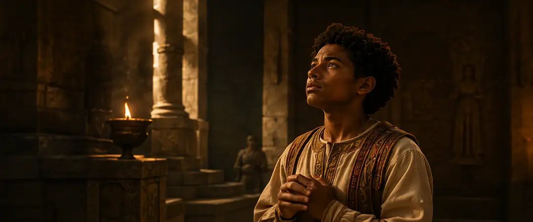 Biblical depiction of the young Prophet Samuel