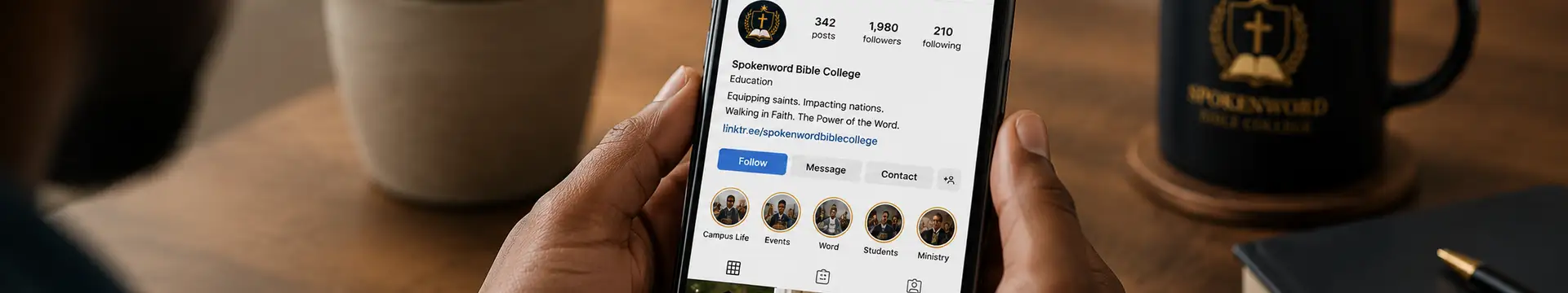 Spokenword Bible College Instagram profile